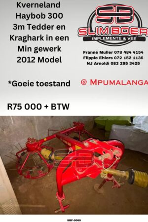 Kverneland Haybob 300, (2012 model) 3m Tedder en Kraghark in een, Min gewerk