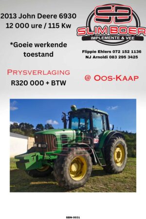 John Deere 6930, 12 000 ure / 115Kw, (2013 Model) Goeie werkende toestand