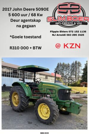 John Deere 5090E, 5 600 ure / 68Kw, (2017 Model) Deur agent na gegaan, Goeie toestand
