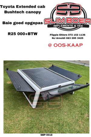 Toyota Extened Cab Bushtech Canopy, Baie goed opgepas