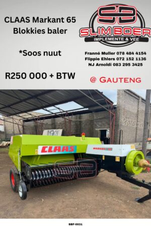 Claas Markant 65 Blokkie baler, Soos nuut