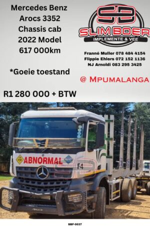 Mercedes Benz Actros 3352, Chassis cab (2022 Model) 617 000Km, Goeie toestand