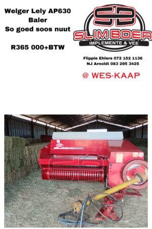 Welger Lely AP630 Baler, Soos nuut