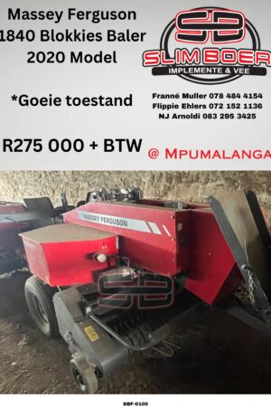 Massey Ferguson 1840 Blokkie baler (2020 model) Goeie toestand