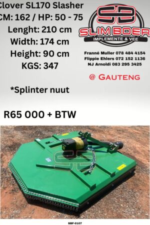 Clover SL170 Slasher, CM:162, L:210cm, W:174cm, H:90cm