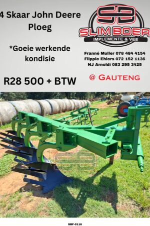 John Deere 4 Skaar Ploeg, Goeie werkende kondisie