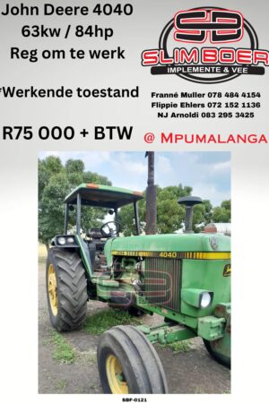 John Deere 4040, 63kw, Werkende toestand