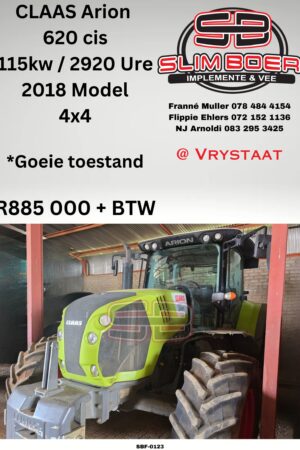 Claas Arion 620 CIS, (2018 model) 115kw, 2920 Ure, 4x4, Goeie toestand