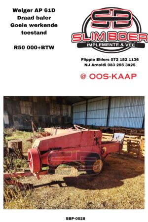 Welger AP 61D Draad Baler, Goeie werkende toestand