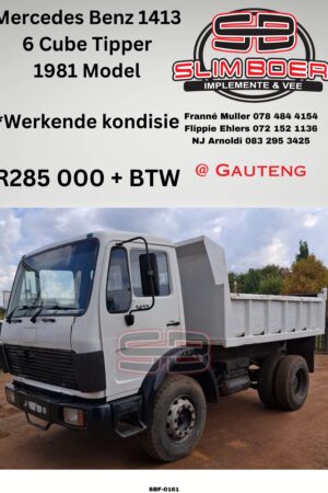 Mercedes Benz 1413, 6 Cube Tipper, (1981 Model) Werkende kondisie