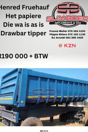 Henred Fruehauf Wa, Het papiere, Drawbar tipper