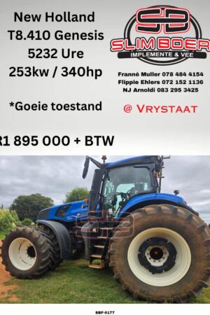 New Holland T8.410 Genesis (2021 model), 5232 Ure, 253kw, Goeie toestand