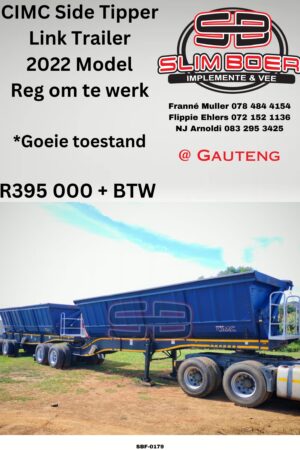 CIMC Side Tipper, Link Trailer, (2022 model) Reg om te werk, Goeie toestand