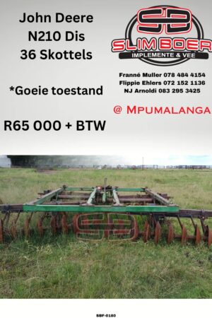 John Deere N210 Dis, 36 Skottels, Goeie toestand