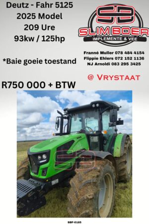 Deutz - Fahr 5125, (2025 model) 209 ure, 93kw, Baie goeie toestand