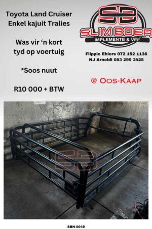 Toyota Land Cruiser Enkel kajuit Tralies, was vir kort tyd op voertuig, Soos nuut