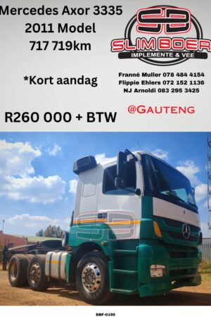 Mercedes Axor 3335 (2011 model), 717 719km, Kort Aandag