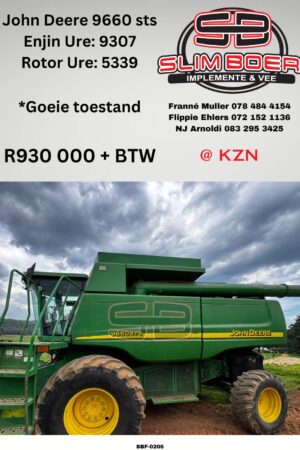 John Deere 9660 STS, Enjin ure: 9 307, Rotor ure: 5339, Goeie toestand
