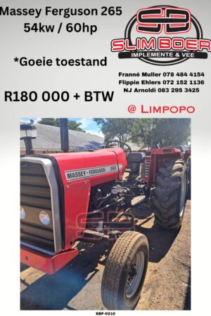 Massey Ferguson 265, 54kw, Goeie toestand