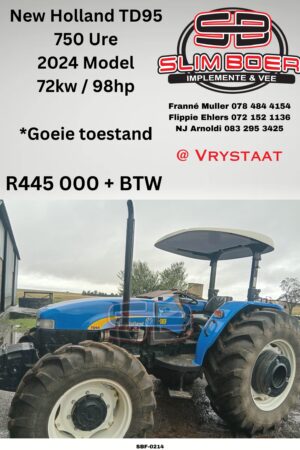 New Holland TD95 (2024 model), 72kw, 750 ure, Goeie toestand
