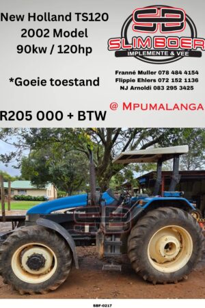 New Holland TD120 (2002 model), 90kw, Goeie toestand