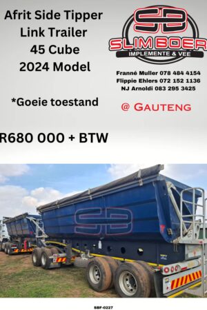 Afrit Side Tipper, Link Trailer, 45 Cube (2024 model) Goeie toestand