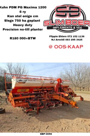 Kuhn PDM PG Maxima 1200, 6 Ry, Kan stel enige cm, Slegs 750 ha geplant, Heavy duty Precision no-till planter